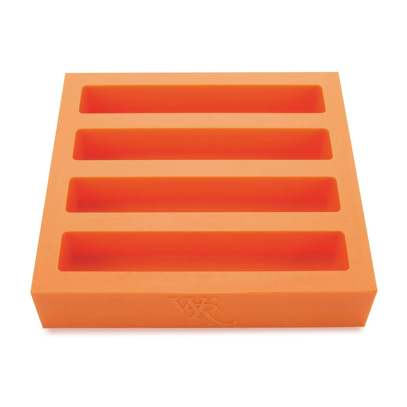 Silicone Casting Mold - Size:1" x 1" x 6" - Types:Quad Cavity